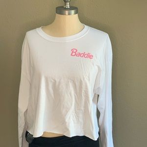 Fashion Nova baddie long sleeve crop top